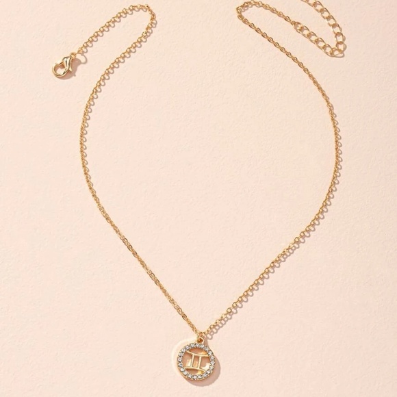 gold tone horoscope pendant boho necklace - Picture 2 of 4